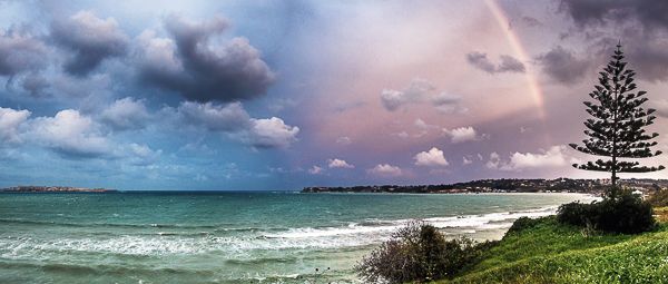 Arcobaleno sul porto grande di Siracusa