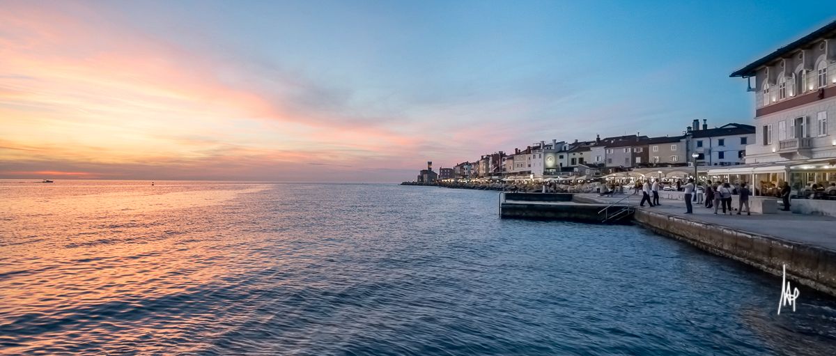 Pirano - Lungomare al tramonto